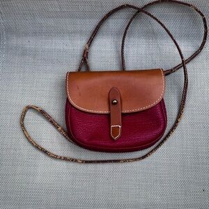 Vintage billet pag pouch mini bag leather